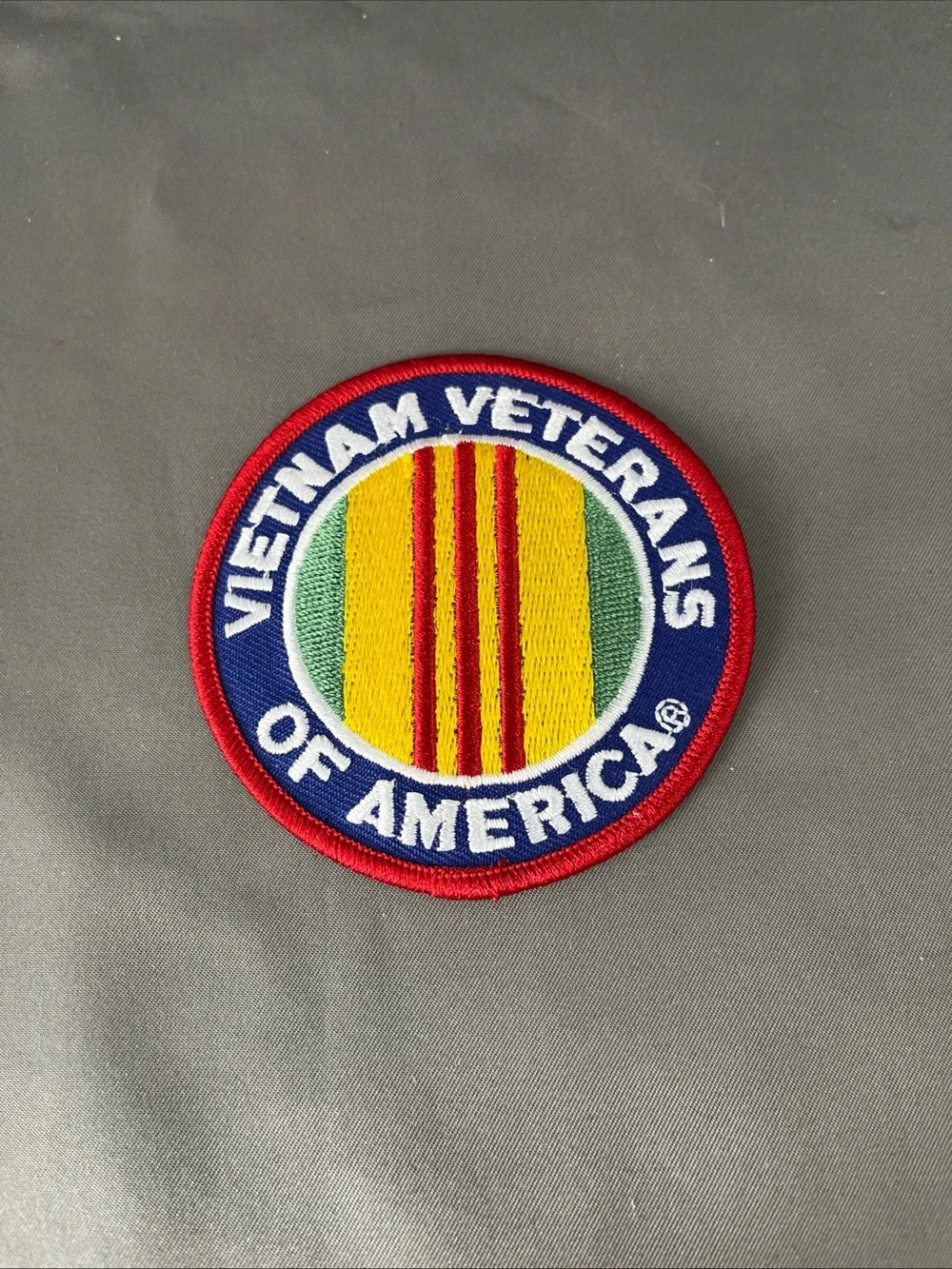 Vietnam Veterans of America Round Embroidered Patch - Red/Blue/Yellow